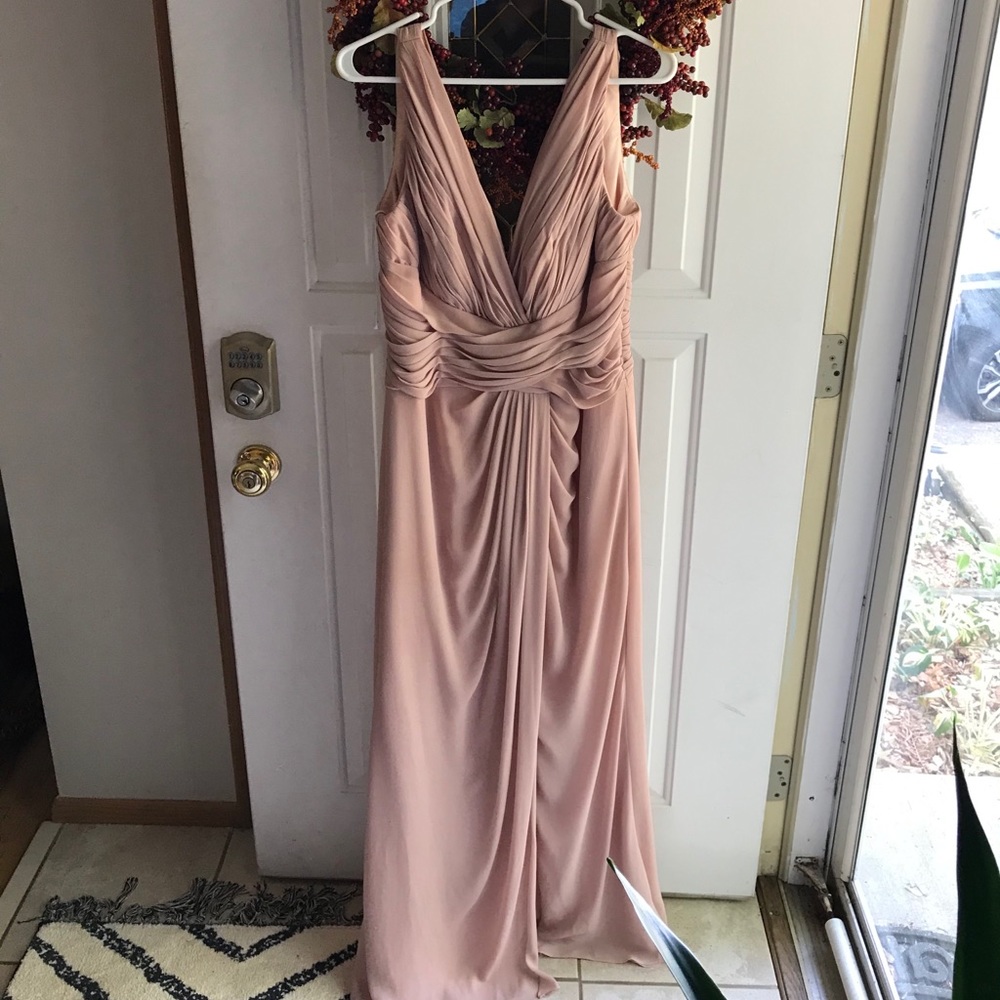 Size 14 Maria by Watters Bridesmaid Dress in Buff